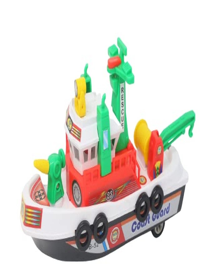 Shinsei City Harbour Boat Ship Maintenance Free Pullback Spring Action Race Toy Gift for Boys 3+ Years. Strong ABS Plastic, NO Sharp Edges, BIS Certified. Pack of 1, Color White
